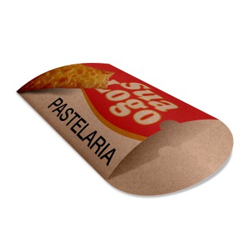 DELIVERY EMBALAGENS PARA DELIVERY PERSONALIZADAS KRAFT 250G PASTEL GRANDE Colorido frente - 500 un.