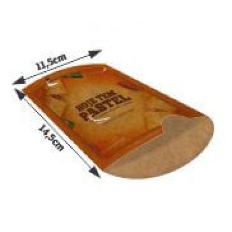 DELIVERY EMBALAGENS PARA DELIVERY PERSONALIZADAS KRAFT 250G PASTEL MÉDIA Colorido frente - 1000 un.