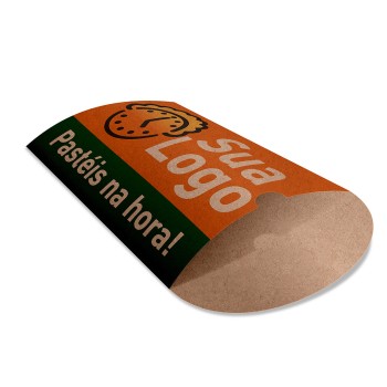 DELIVERY EMBALAGENS PARA DELIVERY PERSONALIZADAS KRAFT 250G PASTEL MÉDIA Colorido frente - 1000 un.