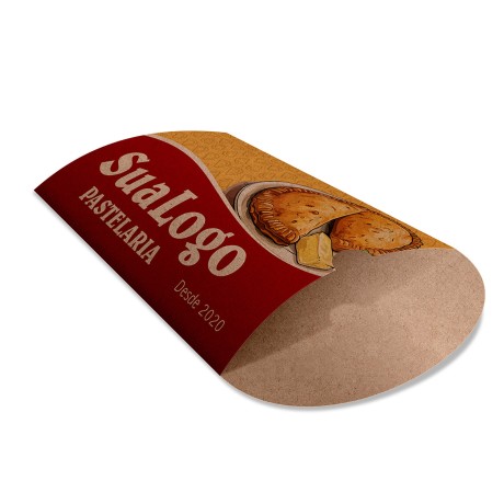 DELIVERY EMBALAGENS PARA DELIVERY PERSONALIZADAS KRAFT 250G PASTEL MÉDIA Colorido frente - 500 un.