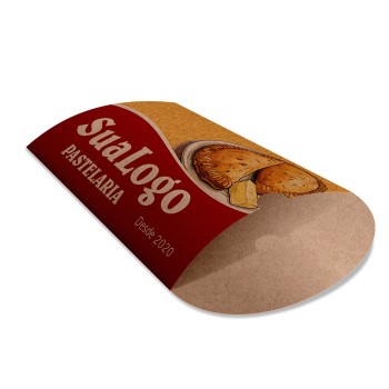 DELIVERY EMBALAGENS PARA DELIVERY PERSONALIZADAS KRAFT 250G PASTEL MÉDIA Colorido frente - 500 un.