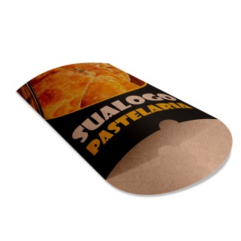DELIVERY EMBALAGENS PARA DELIVERY PERSONALIZADAS KRAFT 250G PASTEL MÉDIA Colorido frente - 250 un.