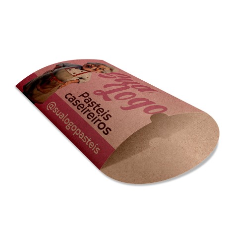 DELIVERY EMBALAGENS PARA DELIVERY PERSONALIZADAS KRAFT 250G PASTEL MÉDIA Colorido frente - 50 un.