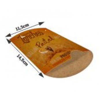 DELIVERY EMBALAGENS PARA DELIVERY PERSONALIZADAS KRAFT 250G PASTEL MÉDIA Colorido frente - 100 un.