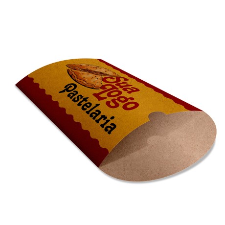 DELIVERY EMBALAGENS PARA DELIVERY PERSONALIZADAS KRAFT 250G PASTEL MÉDIA Colorido frente - 25 un.