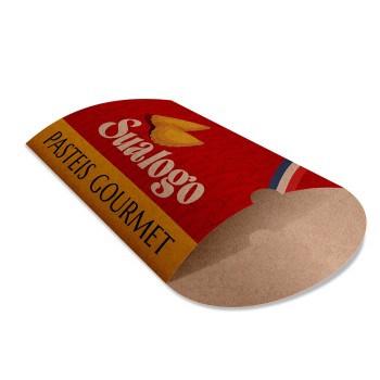 DELIVERY EMBALAGENS PARA DELIVERY PERSONALIZADAS KRAFT 250G PASTEL PEQUENA Colorido frente - 100 un.