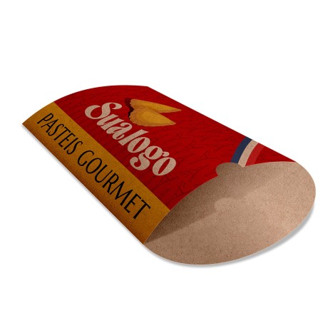 DELIVERY EMBALAGENS PARA DELIVERY PERSONALIZADAS KRAFT 250G PASTEL PEQUENA Colorido frente - 100 un.