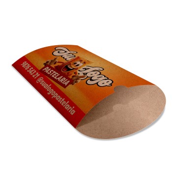 DELIVERY EMBALAGENS PARA DELIVERY PERSONALIZADAS KRAFT 250G PASTEL PEQUENA Colorido frente - 250 un.