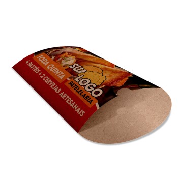 DELIVERY EMBALAGENS PARA DELIVERY PERSONALIZADAS KRAFT 250G PASTEL PEQUENA Colorido frente - 25 un.