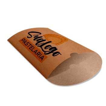 DELIVERY EMBALAGENS PARA DELIVERY PERSONALIZADAS KRAFT 250G PASTEL PEQUENA Colorido frente - 500 un.