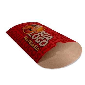 DELIVERY EMBALAGENS PARA DELIVERY PERSONALIZADAS KRAFT 250G PASTEL PEQUENA Colorido frente - 50 un.