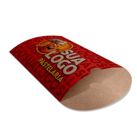 DELIVERY EMBALAGENS PARA DELIVERY PERSONALIZADAS KRAFT 250G PASTEL PEQUENA Colorido frente - 50 un.
