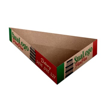 DELIVERY EMBALAGENS PARA DELIVERY PERSONALIZADAS KRAFT 250G PIZZA PEDAÇO PIZZA PARA BALCÃO Colorido frente - 50 un.