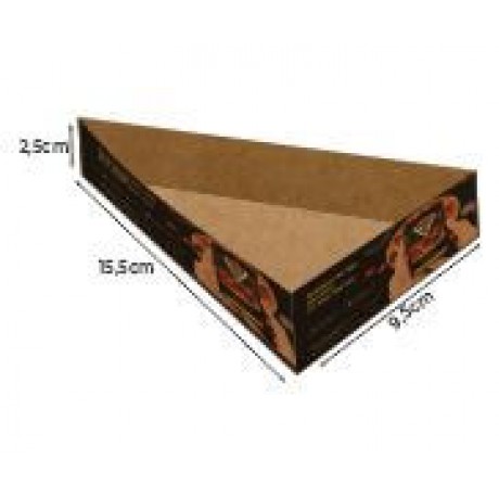 DELIVERY EMBALAGENS PARA DELIVERY PERSONALIZADAS KRAFT 250G PIZZA PEDAÇO PIZZA PARA BALCÃO Colorido frente - 500 un.