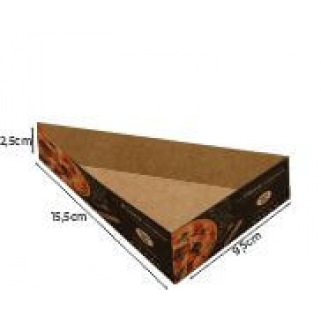 DELIVERY EMBALAGENS PARA DELIVERY PERSONALIZADAS KRAFT 250G PIZZA PEDAÇO PIZZA PARA BALCÃO Colorido frente - 1000 un.