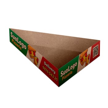 DELIVERY EMBALAGENS PARA DELIVERY PERSONALIZADAS KRAFT 250G PIZZA PEDAÇO PIZZA PARA BALCÃO Colorido frente - 250 un.