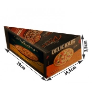 DELIVERY EMBALAGENS PARA DELIVERY PERSONALIZADAS KRAFT 250G PIZZA PEDAÇO PIZZA PARA VIAGEM Colorido frente - 50 un.