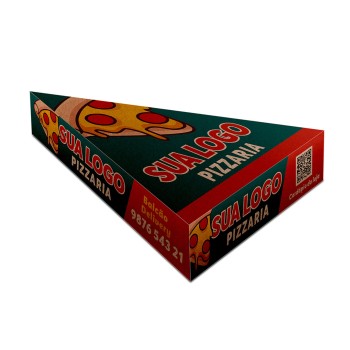 DELIVERY EMBALAGENS PARA DELIVERY PERSONALIZADAS KRAFT 250G PIZZA PEDAÇO PIZZA PARA VIAGEM Colorido frente - 250 un.
