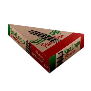 DELIVERY EMBALAGENS PARA DELIVERY PERSONALIZADAS KRAFT 250G PIZZA PEDAÇO PIZZA PARA VIAGEM Colorido frente - 100 un.