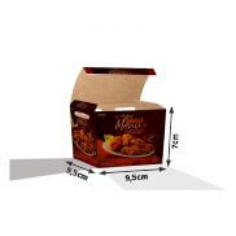 DELIVERY EMBALAGENS PARA DELIVERY PERSONALIZADAS KRAFT 250G SALGADOS PEQUENA Colorido frente - 500 un.