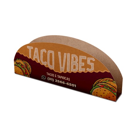 DELIVERY EMBALAGENS PARA DELIVERY PERSONALIZADAS KRAFT 250G TAPIOCA E TACO LAMINAÇÃO INTERNA Colorido frente - 250 un.