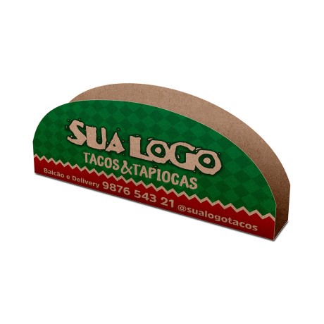 DELIVERY EMBALAGENS PARA DELIVERY PERSONALIZADAS KRAFT 250G TAPIOCA E TACO LAMINAÇÃO INTERNA Colorido frente - 50 un.