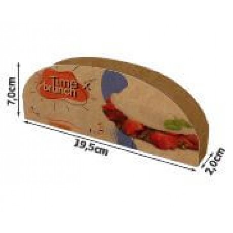 DELIVERY EMBALAGENS PARA DELIVERY PERSONALIZADAS KRAFT 250G TAPIOCA E TACO LAMINAÇÃO INTERNA Colorido frente - 100 un.