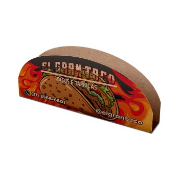 DELIVERY EMBALAGENS PARA DELIVERY PERSONALIZADAS KRAFT 250G TAPIOCA E TACO LAMINAÇÃO INTERNA Colorido frente - 500 un.