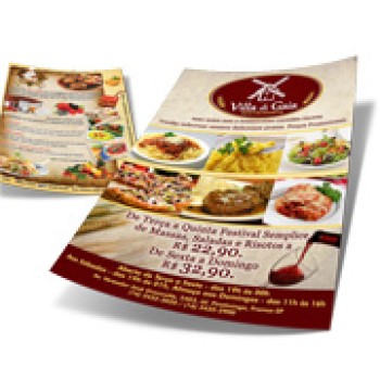 DELIVERY PANFLETO COUCHÊ 90G SEM VERNIZ 300X420MM