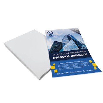 DELIVERY PANFLETOS, FLYERS E FOLHETOS COUCHÊ 90G SEM VERNIZ 300X420MM Colorido frente - 100 un.
