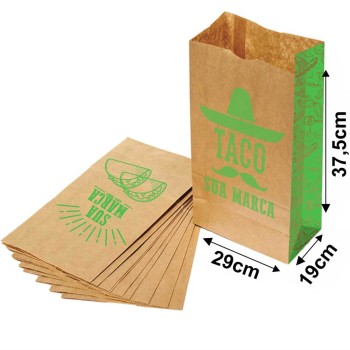DELIVERY SACO KRAFT 1X0 TAMANHO GG 290X375MM Preto e branco frente - 10000 un.