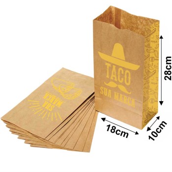 DELIVERY SACO KRAFT 1X0 TAMANHO P 180X280MM Preto e branco frente - 5000 un.