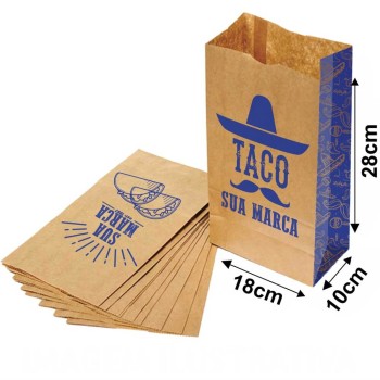 DELIVERY SACO KRAFT 1X0 TAMANHO P 180X280MM Preto e branco frente - 20000 un.