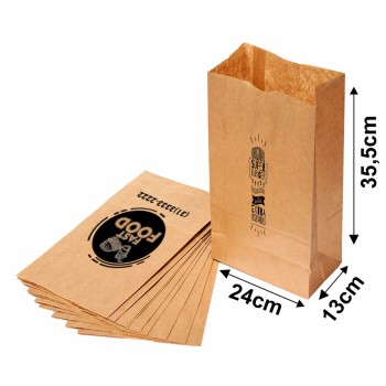 DELIVERY SACO KRAFT PERSONALIZADO 1X0 TAMANHO M 240X355MM