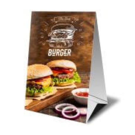 DISPLAYS DISPLAY DE MESA TRIÂNGULO COUCHÊ 300G SEM LAMINAÇÃO E SEM VERNIZ SEM VERNIZ 25 un. - Colorido frente
