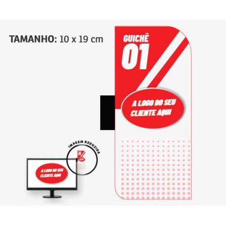 DISPLAYS PARA MONITOR PVC PREMIUM 0,50 2 CANTOS Colorido frente - 8 un.