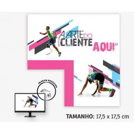 DISPLAYS PARA MONITOR PVC PREMIUM 0,50 QUADRADO Colorido frente - 2 un.