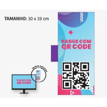 DISPLAYS PARA MONITOR PVC PREMIUM 0,50 RETANGULAR Colorido frente - 24 un.