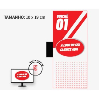 DISPLAYS PARA MONITOR PVC PREMIUM 0,50 RETANGULAR Colorido frente - 8 un.