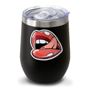 CANECA, COPOS E TAÇAS COPOS COPOS TÉRMICOS MODELO CUIA E DTF UV 360ML PRETO Preto e branco frente - 1 un.