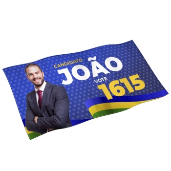 ELEIÇÕES 2024 BANDEIRAS CACHARREL COSTURA LINHA BRANCA OVERLOCK 1000X500MM Colorido frente - 1 un.