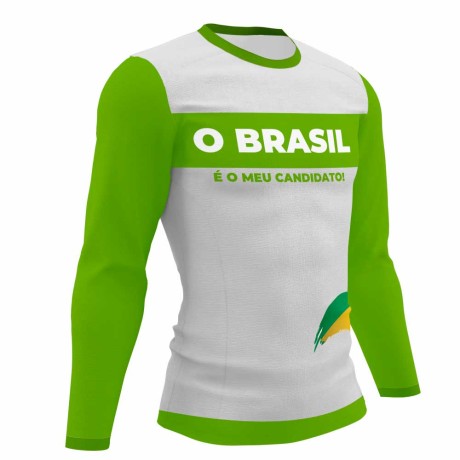 ELEIÇÕES 2024 CAMISAS DRY FIT MANGA LONGA TAMANHOS DIVERSOS Colorido frente - 1 un.