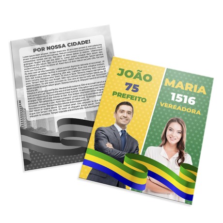 ELEIÇÕES 2024 POSTAIS COUCHE 300G SEM LAMINAÇÃO E SEM VERNIZ SEM VERNIZ 180X147MM Colorido frente e preto e branco verso - 20000 un.