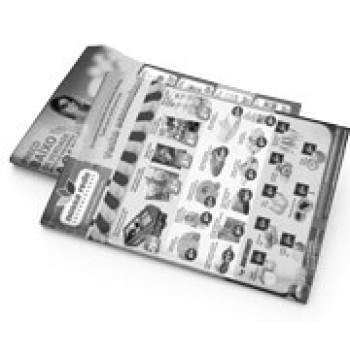ENCARTE, TABLÓIDES E JORNAL APERGAMINHADO  75G 480X330MM Preto e branco frente e verso - 50 un.