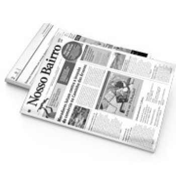 ENCARTE, TABLÓIDES E JORNAL APERGAMINHADO  75G 480X330MM Preto e branco frente e verso - 100 un.