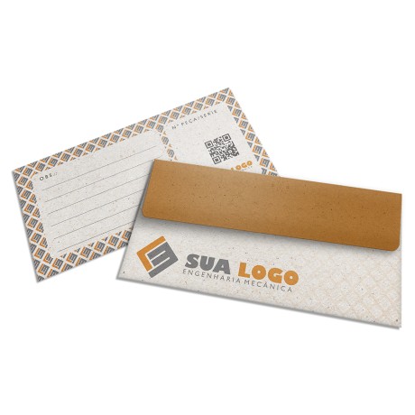 ENVELOPES ENVELOPES PERSONALIZADOS RECICLATO 90G CARTA 230X115MM Colorido frente - 250 un.