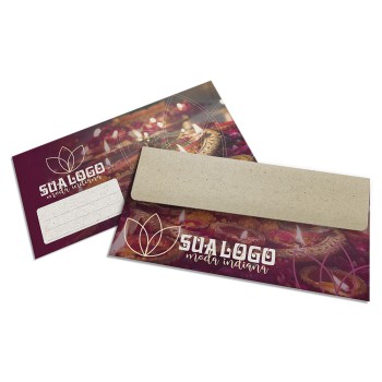 ENVELOPES ENVELOPES PERSONALIZADOS RECICLATO 90G CARTA 230X115MM Colorido frente - 10 un.