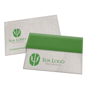 ENVELOPES ENVELOPES PERSONALIZADOS RECICLATO 90G COMERCIAL 167X105MM Colorido frente - 100 un.