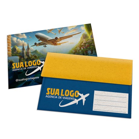 ENVELOPES ENVELOPES PERSONALIZADOS RECICLATO 90G COMERCIAL 167X105MM Colorido frente - 10 un.