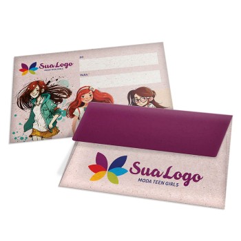 ENVELOPES ENVELOPES PERSONALIZADOS RECICLATO 90G MINI 122X77MM Colorido frente - 100 un.